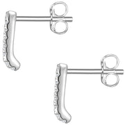 Ohrstecker silber Dreieck Zirkonia