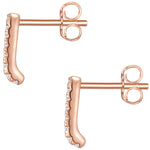 Ohrstecker roségold Dreieck Zirkonia