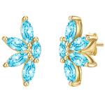 Ohrstecker gold Blume Zirkonia