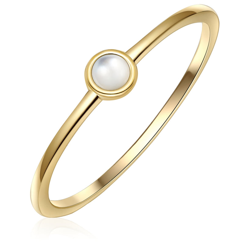 Ring mit Perlmutt gelbgold