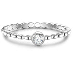 Solitärring zart silber