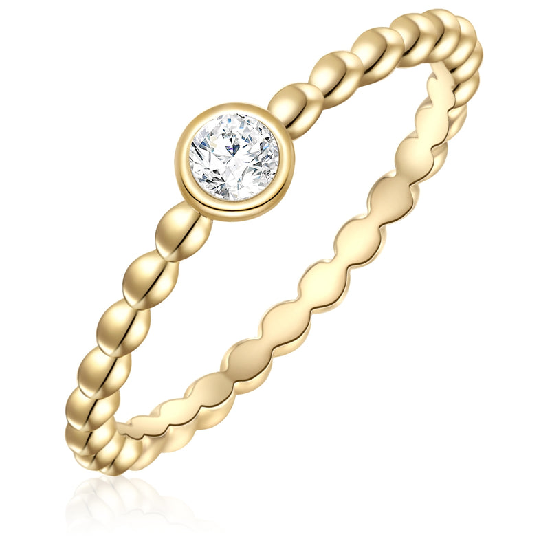 Solitärring zart gold