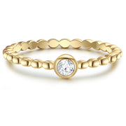 Solitärring zart gold