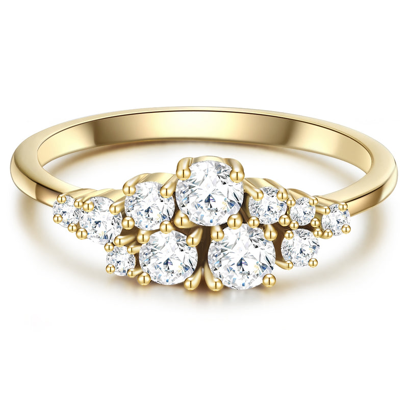 Ring mit Zirkonia gelbgold