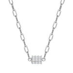 Glieder-Kette mit vielen Zirkonias silber