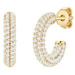 Halbcreolen gold Chunky