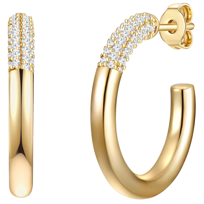 Creolen gold Zirkonia groß