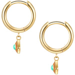 Creolen ALLSEHENDES AUGE mit Jade gelbgold