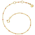 Ankerarmband mit Kugeln gold
