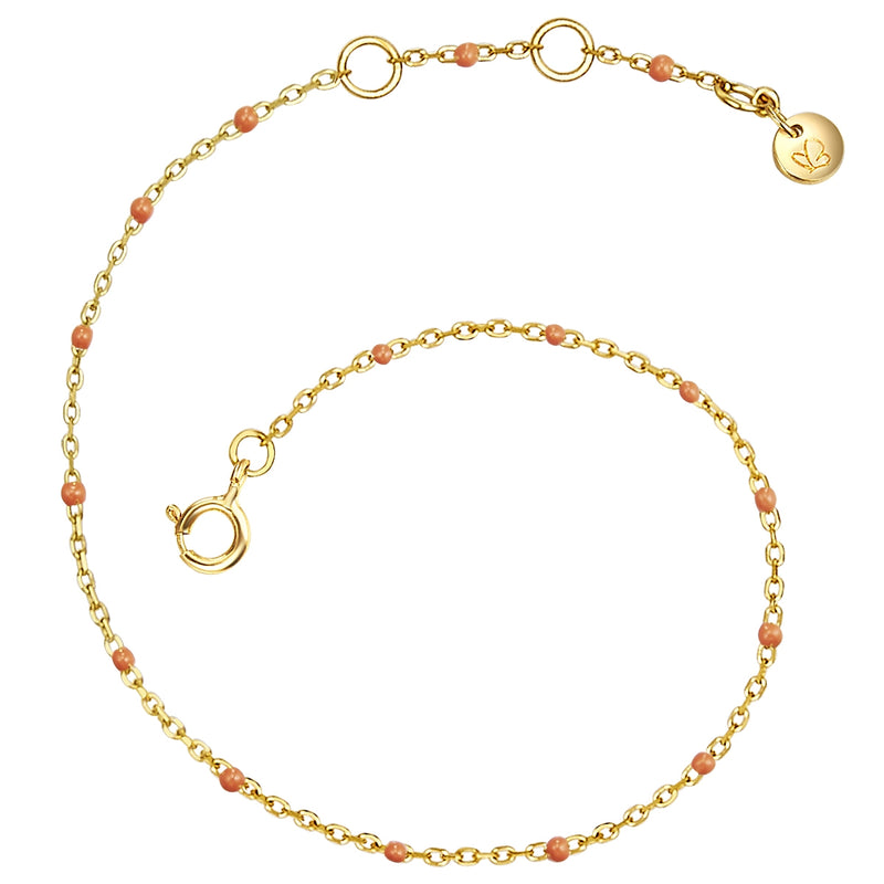 Ankerarmband mit Kugeln gold