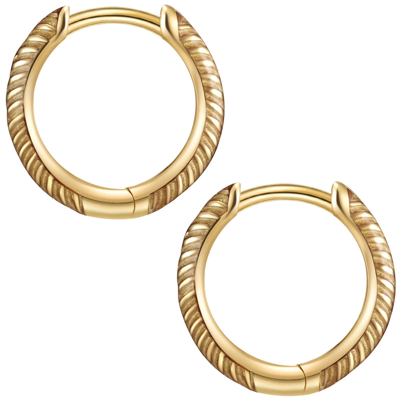 Creolen gold mit Emaille