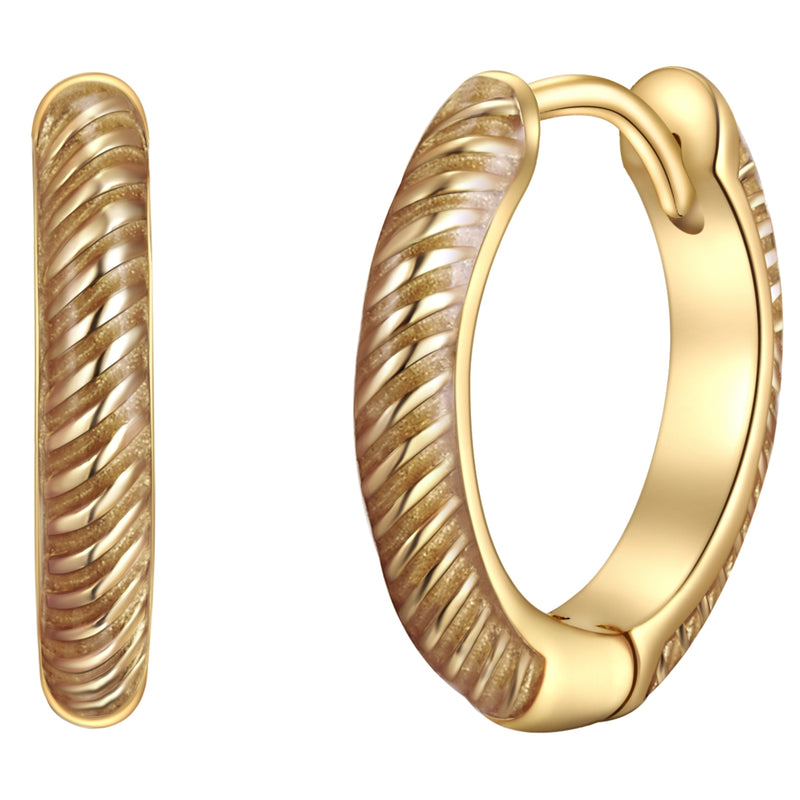 Creolen gold mit Emaille
