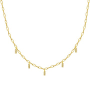 Silber Halskette gold