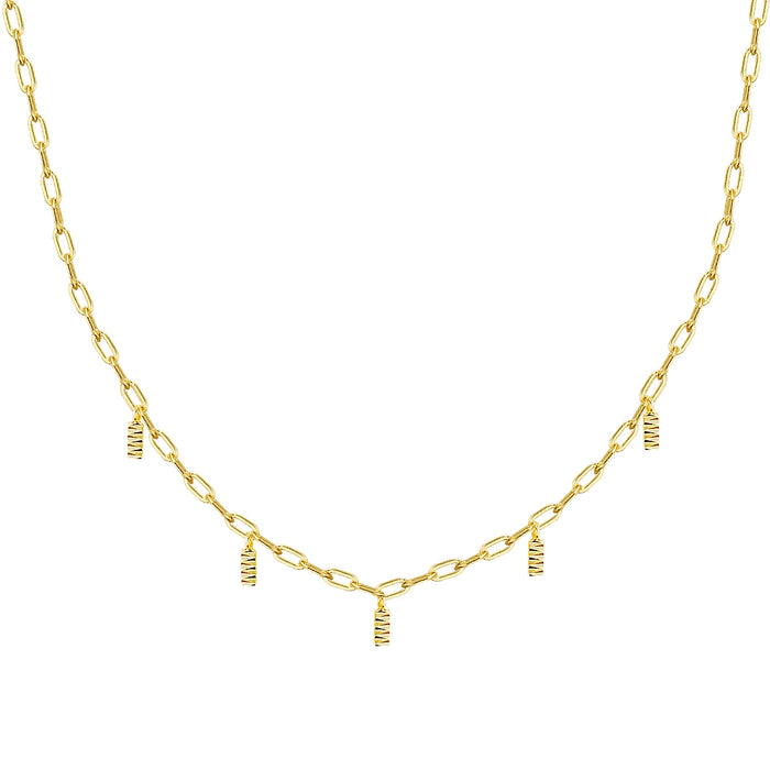 Silber Halskette gold