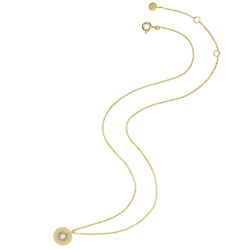 Kette mit Opal (synth.) gelbgold