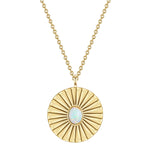 Kette mit Opal (synth.) gelbgold