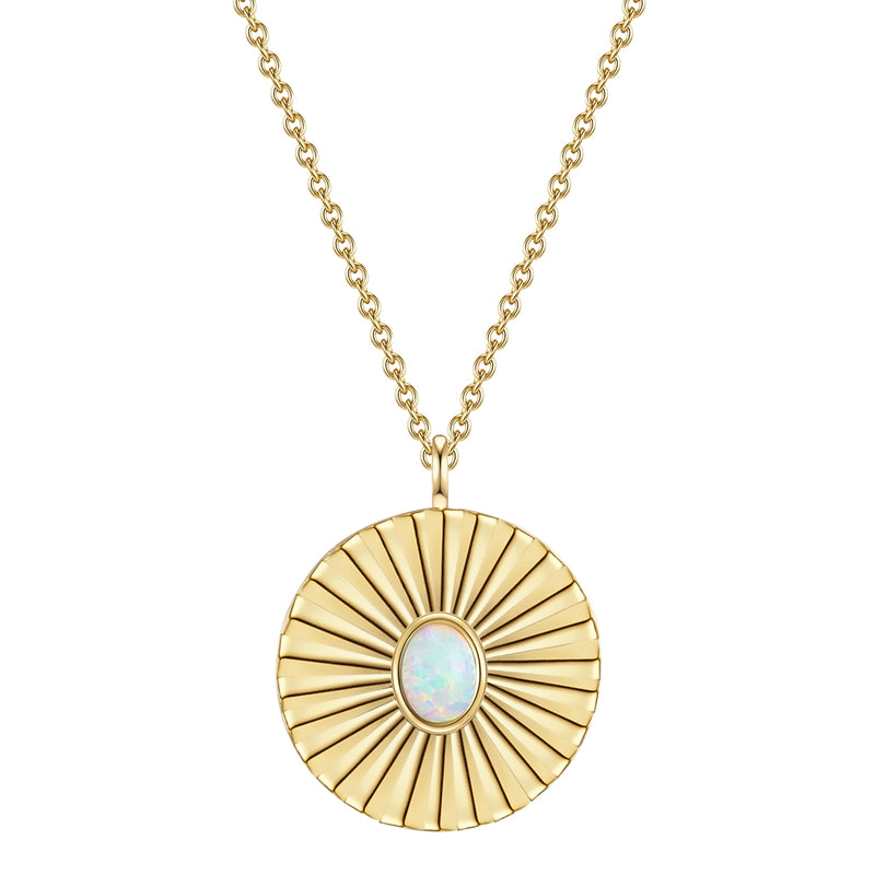Kette mit Opal (synth.) gelbgold