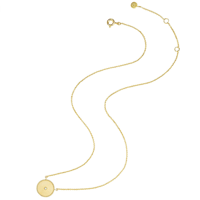 Kette mit Opal (synth.) gelbgold
