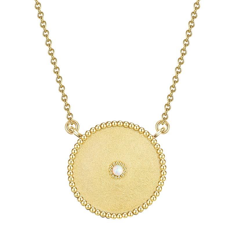 Kette mit Opal (synth.) gelbgold