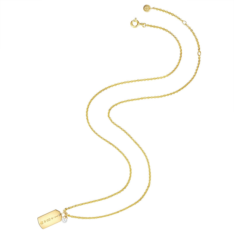 Kette mit Anhänger und Perle