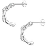 Creolen mit Zirkonia silber