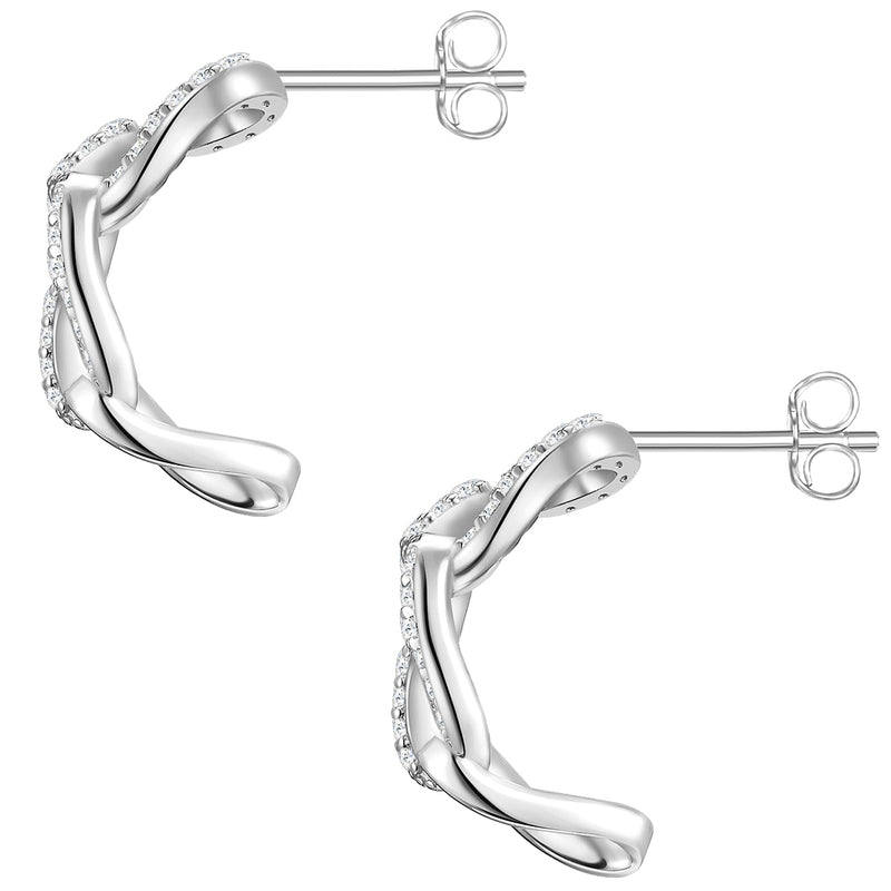 Creolen mit Zirkonia silber
