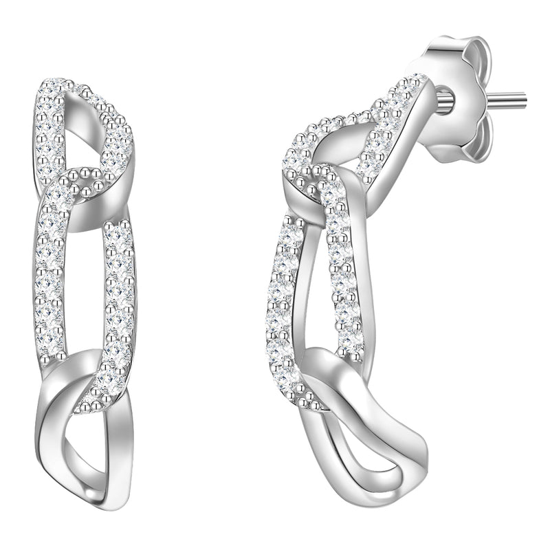 Creolen mit Zirkonia silber
