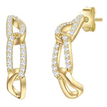 Creolen mit Zirkonia gelbgold
