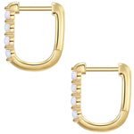 Creolen gold mit Opal (synth.)