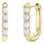 Creolen gold mit Opal (synth.)