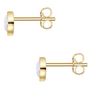 Ohrstecker gold Opal (synth.)