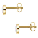 Ohrstecker gold Opal (synth.)