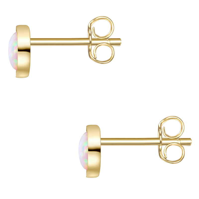 Ohrstecker gold Opal (synth.)