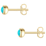 Ohrstecker gold Türkis (rek.)