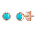 Ohrstecker roségold Türkis (rek.)