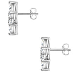 Ohrringe Stecker Zirkonia Blume