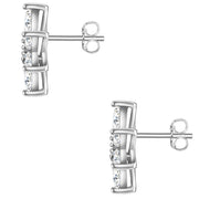 Ohrringe Stecker Zirkonia Blume
