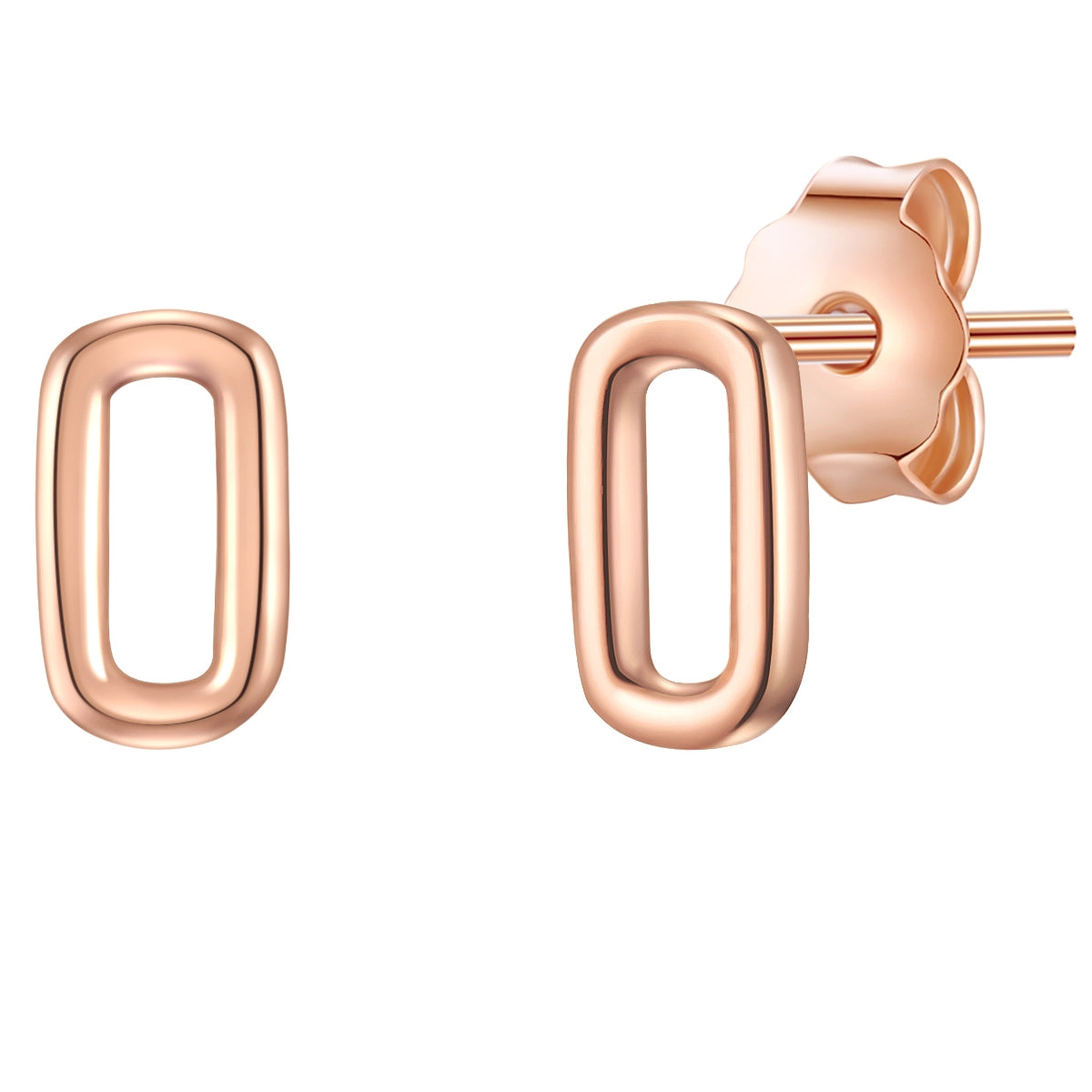 Ohrstecker roségold Geo-Look