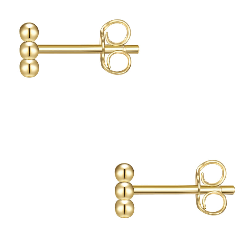 Ohrstecker gold 3 Kugeln