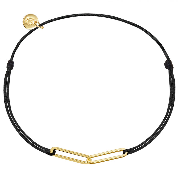 Textil Armband schwarz gold