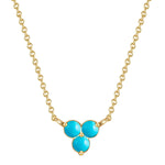 Hals Kette mit 4 kleinen Türkisen (rek.)