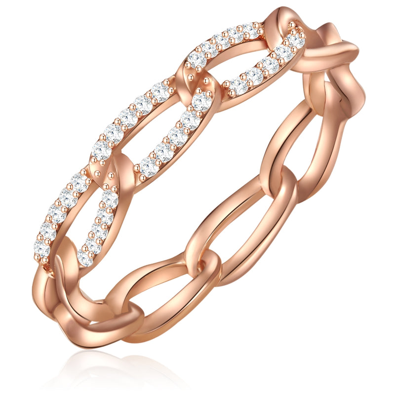 Bandring roségold Zirkonia