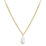 Kette mit Süßwasser-Zuchtperle gelbgold