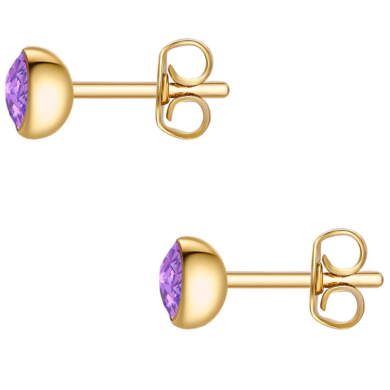 Ohrstecker gold Amethyst