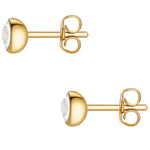 Ohrstecker mit Bergkristall gelbgold