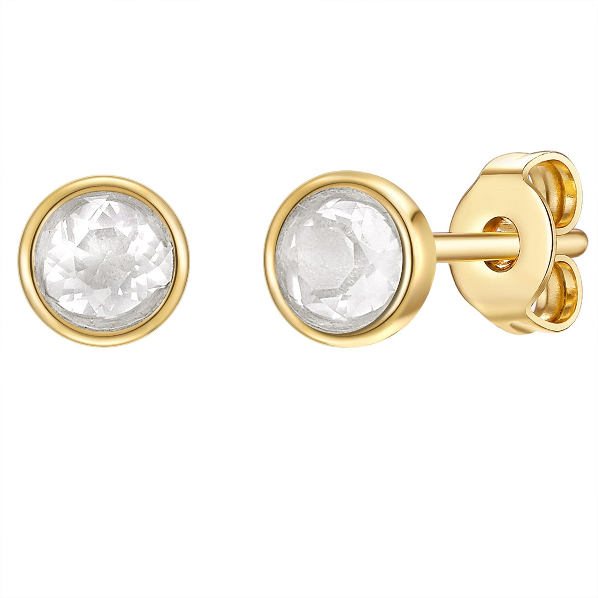 Ohrstecker gold Bergkristall