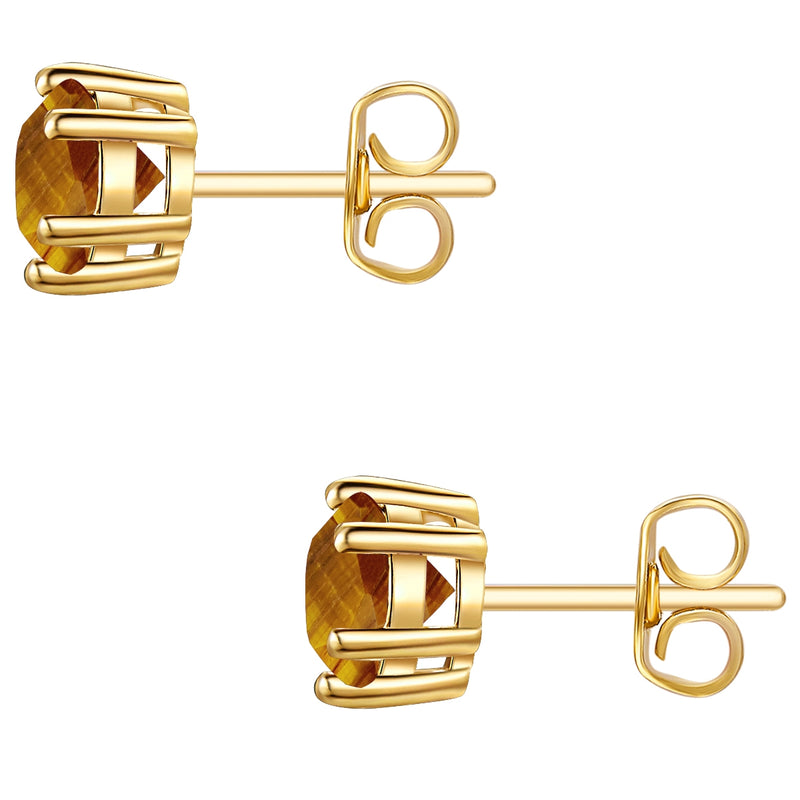 Ohrstecker gold Tigerauge