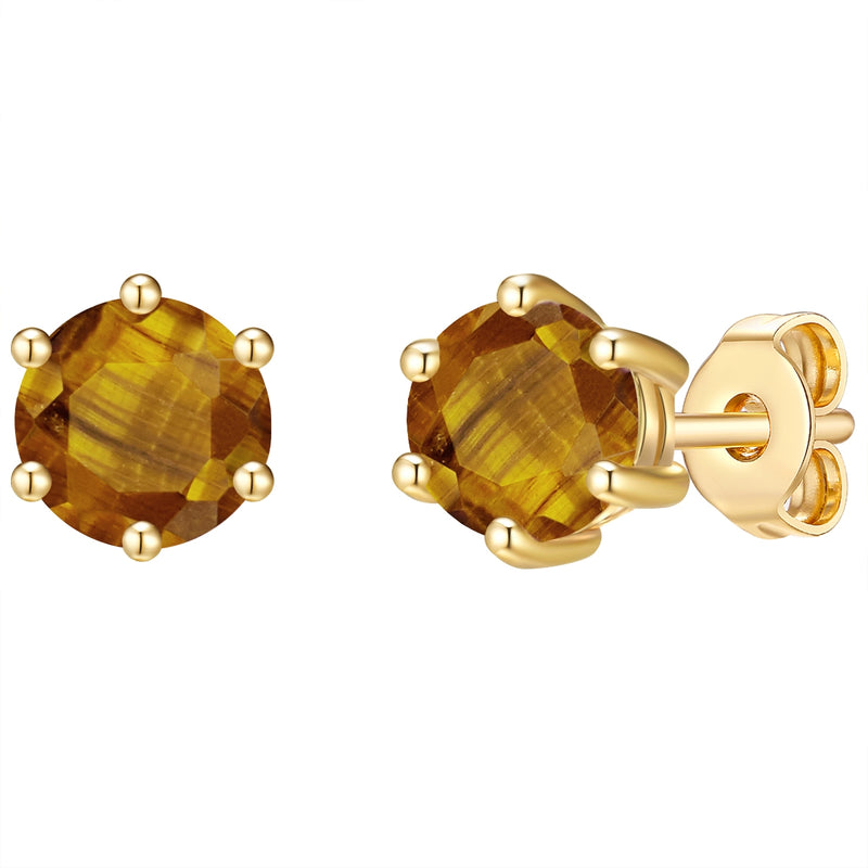 Ohrstecker gold Tigerauge