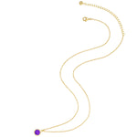 Goldene Halskette mit Amethyst
