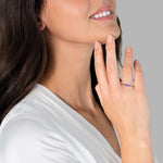 Ring mit Amethyst gelbgold